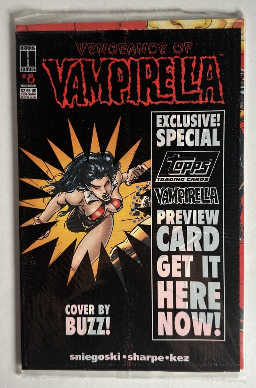 Vampirella #8 (1994) Mint Unopened Bag With Trading Card Very Rare Hot Christmas